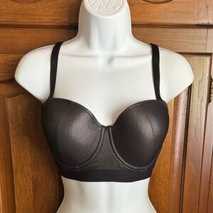 Prima Donna Black Longline Balconette Bra, 30F NWOT